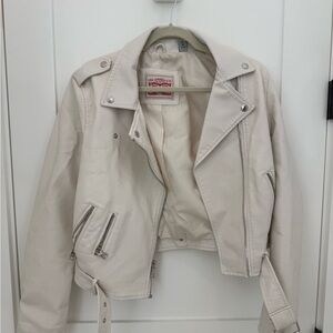 Levi's Off-White Leather Jacket